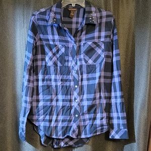 Bit and Bridle plaid button up